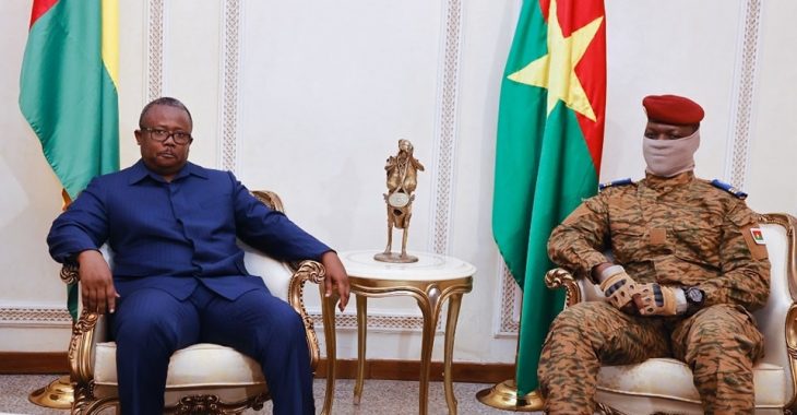 Le Président de la CEDEAO Umaro Sissoco Embalo chez le Président Ibrahim Traoré