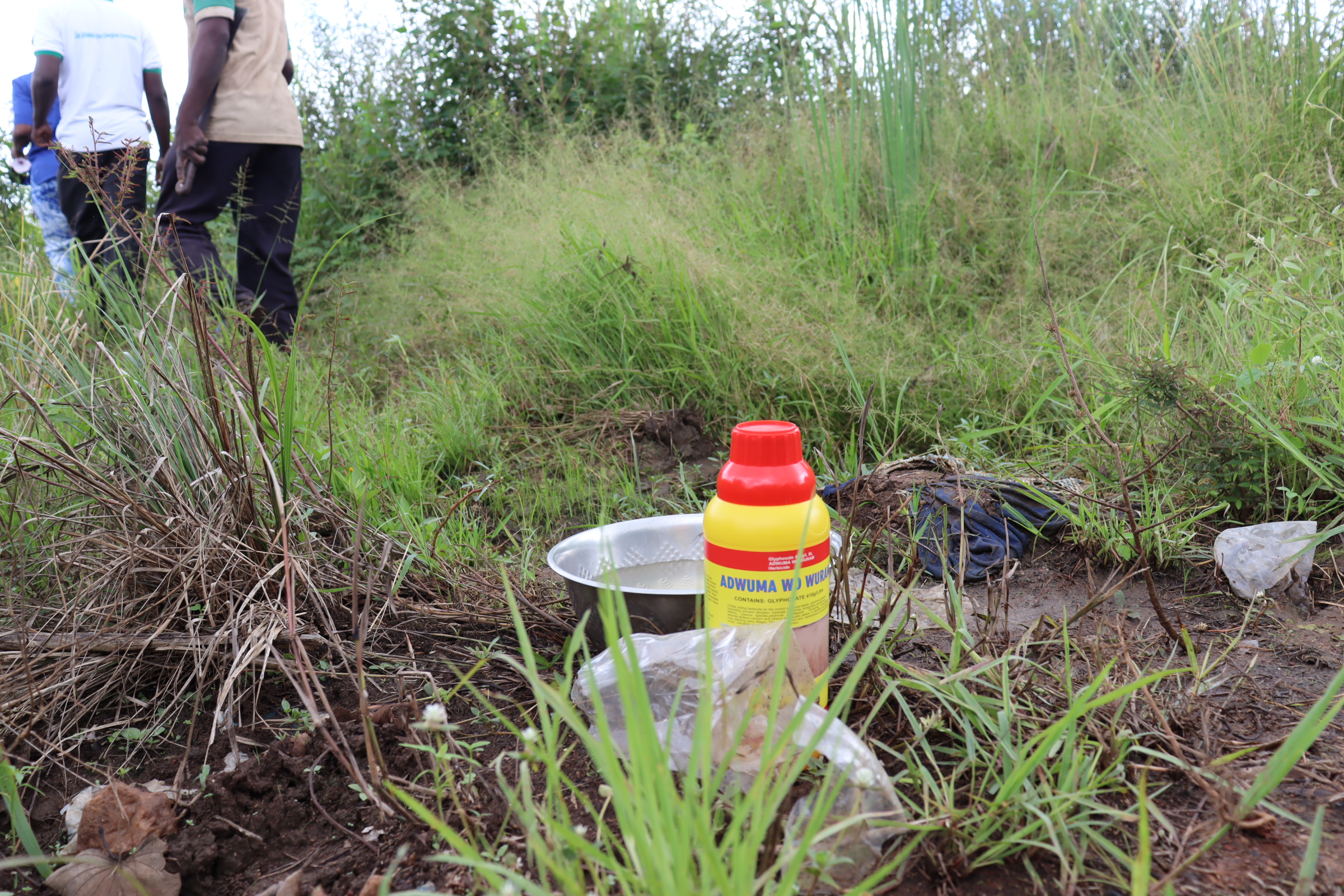 Les emballages de pesticides dans la nature, attention danger