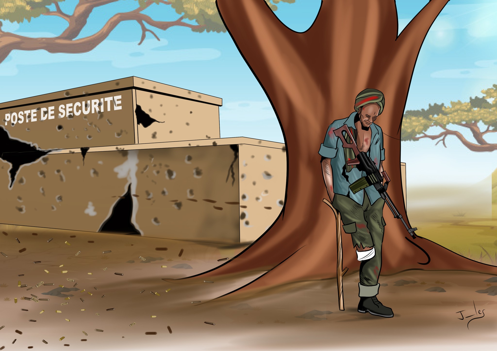 Caricatures au Burkina: André Jules, le maître de la peinture numérique