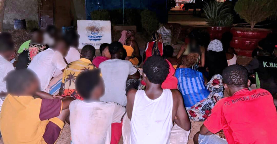 La vie à côté d’« Allah ti kouman », un quotidien sous tension Des personnes interpellées par la gendarmerie à Allah ti kouman, Ph : Gendarmerie nationale